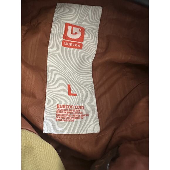 Burton Phantom Snowboard Jacket Hooded Ski Brown Outdoor Men's Size Large - Picture 9 of 16